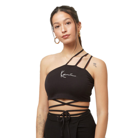 Karl Kani Γυναικείο μπλουζάκι Small Signature Crop Laced One Shoulder Top